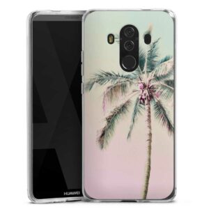 Huawei Mate 10 Pro Handy Silikon Hülle Case transparent Handyhülle Palm Tree Pastel Tropical Silikon Case
