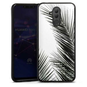 Huawei Mate 20 Lite Handy Silikon Hülle Case schwarz Handyhülle Jungle Palm Tree Leaves