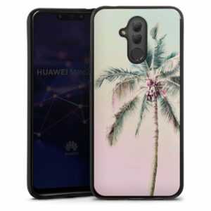 Huawei Mate 20 Lite Handy Silikon Hülle Case schwarz Handyhülle Palm Tree Pastel Tropical