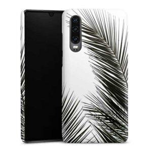Huawei P30 Handy Premium Case Smartphone Handyhülle Hülle glänzend Jungle Palm Tree Leaves Premium Case