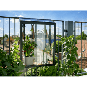 Juliana Balkon-Gewächshaus 'Urban Balcony' schwarz 60 x 27 x 79 cm