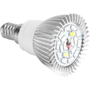 LED-Wachstumslampe, Vollspektrum-LED-Wachstumslampe, 18 W 18 LED-Wachstumslampe für Indoor-Gartenarbeit, Familienbalkon-Setzling/Reproduktion,