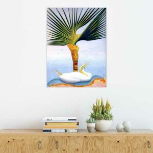 Posterlounge Wandbild, Palme und Vogel