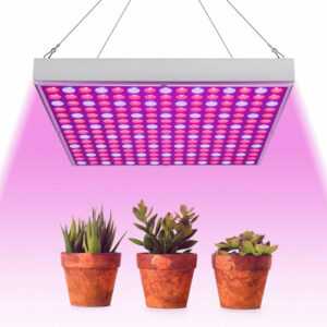 VINGO 45W LED Grow Lampe, Pflanzenlampe 225 LEDs Rot&Blau, Wachstumslampe mit Schalter für Zimmerpflanzen Gemüse und Blumen [Energieklasse A+]