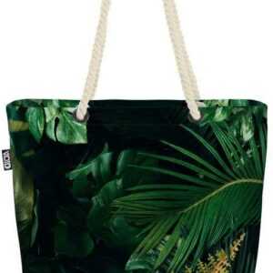 VOID Strandtasche (1-tlg), Palmen Farn Beach Bag Palmen Blätter Tropen tropisch Hawaii Urlaub reise Safari