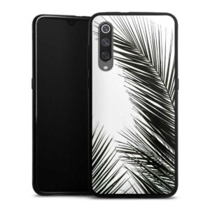 Xiaomi Mi 9 Handy Silikon Hülle Case schwarz Handyhülle Jungle Palm Tree Leaves