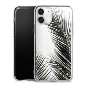 iPhone 11 Handy Hard Case Schutzhülle transparent Smartphone Backcover Jungle Palm Tree Leaves Hard Case