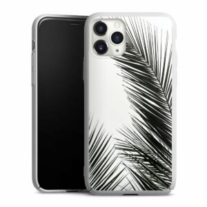 iPhone 11 Pro Handy Hard Case Schutzhülle weiß Smartphone Backcover Jungle Palm Tree Leaves Hard Case
