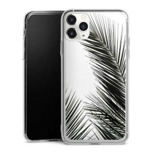iPhone 11 Pro Max Handy Hard Case Schutzhülle transparent Smartphone Backcover Jungle Palm Tree Leaves Hard Case