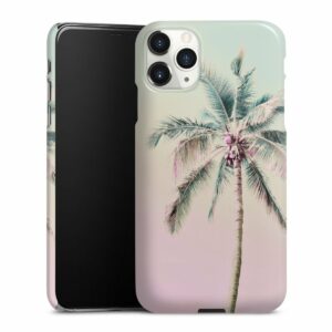 iPhone 11 Pro Max Handy Premium Case Smartphone Handyhülle Hülle glänzend Palm Tree Pastel Tropical Premium Case