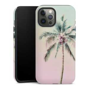 iPhone 12 Pro Max Handy Panzer Handyhülle robuste Outdoor Hülle Schutzhülle matt Palm Tree Pastel Tropical Tough Case