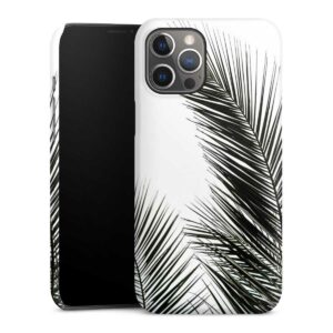 iPhone 12 Pro Max Handy Premium Case Smartphone Handyhülle Hülle glänzend Jungle Palm Tree Leaves Premium Case