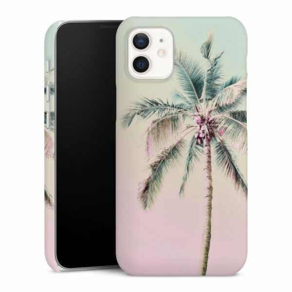 iPhone 12 mini Handy Premium Case Smartphone Handyhülle Hülle matt Palm Tree Pastel Tropical Premium Case