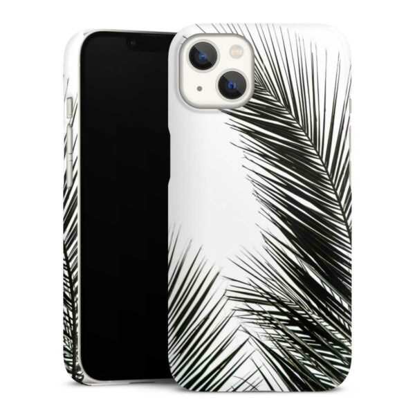iPhone 13 Handy Premium Case Smartphone Handyhülle Hülle glänzend Jungle Palm Tree Leaves Premium Case