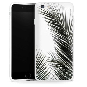iPhone 6s Handy Silikon Hülle Case weiß Handyhülle Jungle Palm Tree Leaves Silikon Case