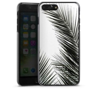 iPhone 8 Plus Handy Hard Case Schutzhülle transparent Smartphone Backcover Jungle Palm Tree Leaves Hard Case