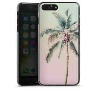 iPhone 8 Plus Handy Hard Case Schutzhülle transparent Smartphone Backcover Palm Tree Pastel Tropical Hard Case