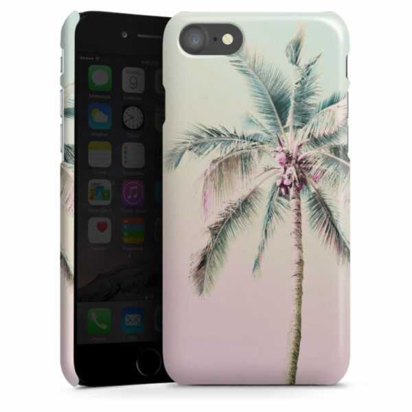 iPhone SE (2020) Handy Premium Case Smartphone Handyhülle Hülle glänzend Palm Tree Pastel Tropical Premium Case