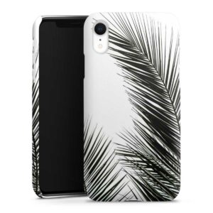 iPhone Xr Handy Premium Case Smartphone Handyhülle Hülle matt Jungle Palm Tree Leaves Premium Case