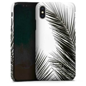 iPhone Xs Handy Premium Case Smartphone Handyhülle Hülle glänzend Jungle Palm Tree Leaves Premium Case