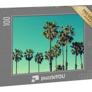 puzzleYOU Puzzle "Palmen am Strand von Santa Monica", 100 Puzzleteile, puzzleYOU-Kollektionen Palmen