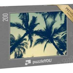 puzzleYOU Puzzle "Palmen im Abendhimmel", 200 Puzzleteile, puzzleYOU-Kollektionen Palmen
