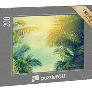 puzzleYOU Puzzle "Palmen unter blauem Himmel", 200 Puzzleteile, puzzleYOU-Kollektionen Palmen