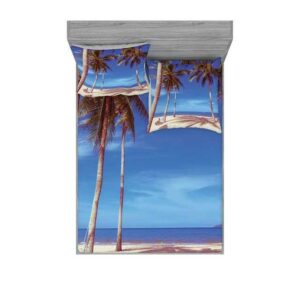 Bettwäsche "bedrucktes 3-teiliges Bettwäscheset", Abakuhaus, Sommer Ocean Palms Warm Strand