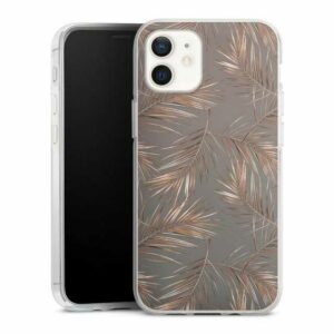 DeinDesign Handyhülle "Gold & Kupfer Muster Palme Palmneedles", Apple iPhone 12 Silikon Hülle Bumper Case Handy Schutzhülle