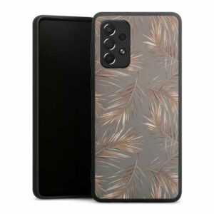 DeinDesign Handyhülle "Gold & Kupfer Muster Palme Palmneedles", Samsung Galaxy A73 Silikon Hülle Premium Case Handy Schutzhülle