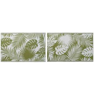Nichtzutreffend - Teppich dkd Home Decor grün Palmen Weiß (2 Stück) (120 x 180 cm)
