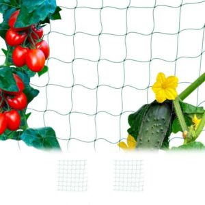 Relaxdays - 2 x Ranknetz für Gewächshaus, 180 x 360 cm, Rankhilfe Gurken, Tomaten, Maschenweite 10 cm, Gewächshausnetz, grün