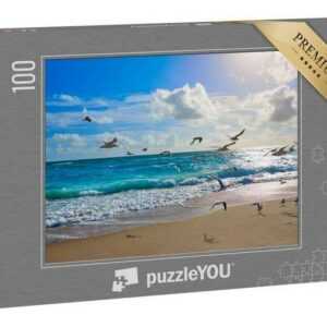 puzzleYOU Puzzle "Möwen am Palm Beach, Florida, USA", 100 Puzzleteile, puzzleYOU-Kollektionen Atlantik, Insel & Meer