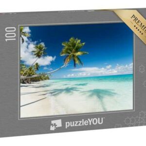 puzzleYOU Puzzle "Strand von Fakarava in Französisch-Polynesien", 100 Puzzleteile, puzzleYOU-Kollektionen Palmen