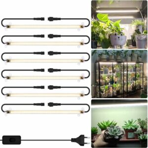 Rosnek Pflanzenlampe "30/50cm, Anschließbar, Sonnenlicht, für Zimmerpflanzen Sämlinge", Sonnenlicht, Blüte Fruchtgemüse