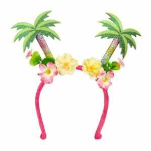 Boland Kostüm "Palm Beach Haarreif", Witziger Südsee-Kopfschmuck mit Palmen und Blüten