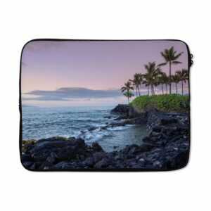 MuchoWow Laptop-Hülle "Palmen an der Küste von Hawaii" 17 Zoll, Laptopsleeve, weiches Innenfutter zum Schutz Kratzern, Laptoptasche