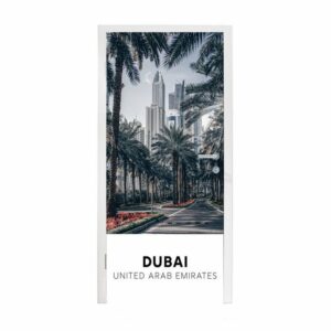 MuchoWow Türtapete "Dubai - Architektur - Palme", Matt, bedruckt, (1 St), Fototapete für Tür, Türaufkleber, 75x205 cm