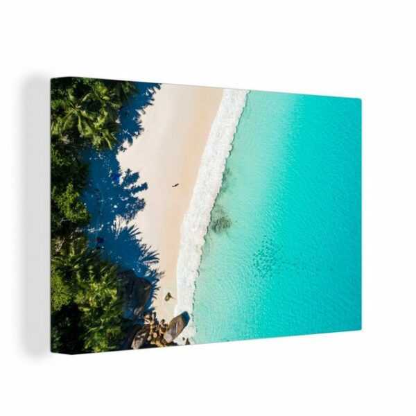 OneMillionCanvasses® Leinwandbild "Strand - Palmen - Afrika", (1 St), Wandbild Leinwandbilder, Aufhängefertig, Wanddeko