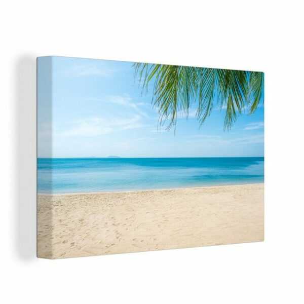 OneMillionCanvasses® Leinwandbild "Strand - Tropisch - Palme", (1 St), Wandbild Leinwandbilder, Aufhängefertig, Wanddeko