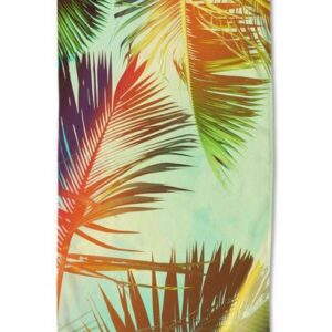 GMD Living Strandtuch PALMS, Motiv: Palmen auf der Vorderseite und weiße Rückseite
