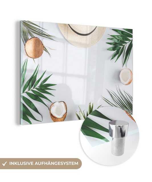 MuchoWow Acrylglasbild Palmen - Sommer - Kokosnüsse, (1 St), Acrylglasbilder Wohnzimmer & Schlafzimmer