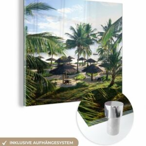MuchoWow Acrylglasbild Palmen von Sansibar, (1 St), Glasbilder - Bilder auf Glas Wandbild - Foto auf Glas - Wanddekoration