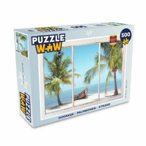 MuchoWow Puzzle Aussichtspunkt - Palmen - Strand, 500 Puzzleteile, Foto-Puzzle, Bilderrätsel, Puzzlespiele, Spielzeug