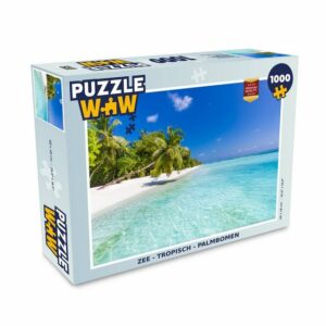 MuchoWow Puzzle Meer - Tropen - Palmen, 1000 Puzzleteile, Foto-Puzzle, Bilderrätsel, Puzzlespiele, Klassisch