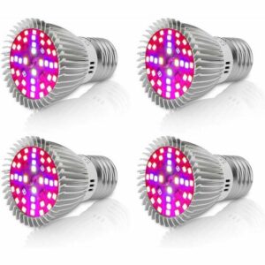 4 Stück] LED-Pflanzenlampe 10W E27 Grow Light, Vollspektrum-Pflanzenlicht Grow Lamp, SMD2835 Plant Lam