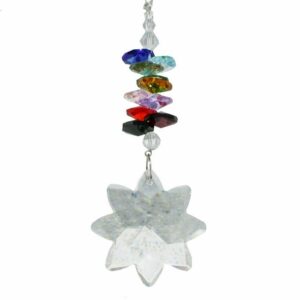 Christoph Palme Mobile Sonnenfänger Kristallblüte mit bunten Kristall Steinen zum aufhängen
