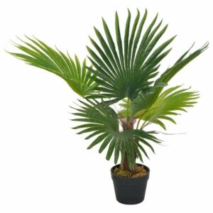 Kunstpflanze Künstliche Pflanze Palme, Höhe 70 cm, im Topf, DOTMALL
