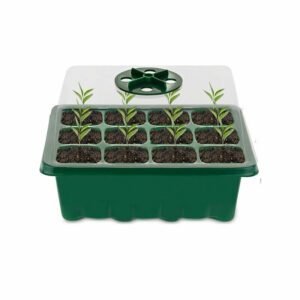 Mini-Gewächshaus für Pflanzen, 10 Stück 120 Zellen Indoor-Setzling-Tray Setzling-Tray Nursery Grow Box mit strapazierfähiger Abdeckung und Belüftung,