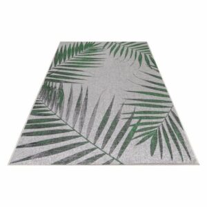 Outdoorteppich Palmen Design, Carpetsale24, Läufer, Höhe: 5 mm, Teppich Küche, Balkon, Terrasse